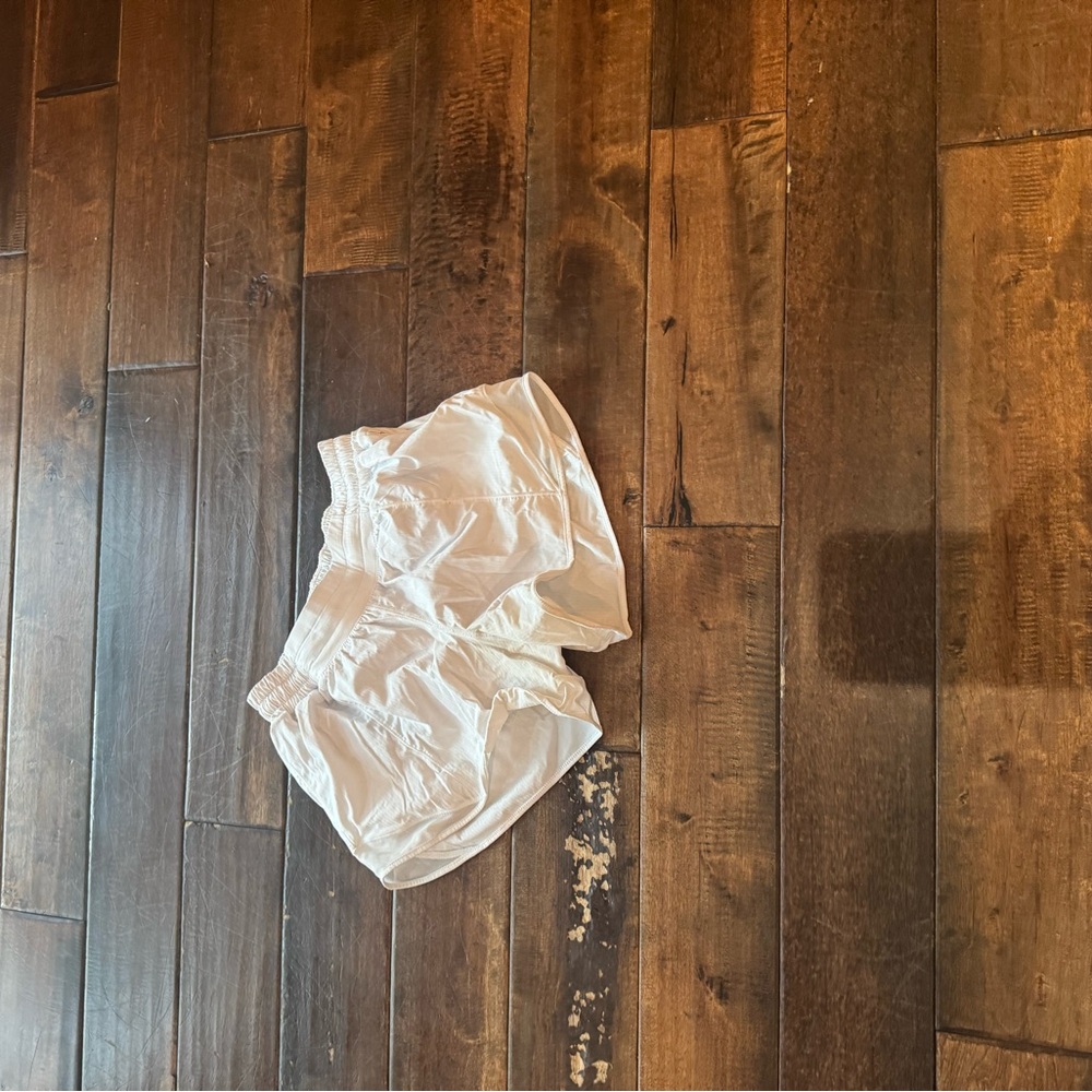 White Athletic Shorts-Lululemon Hotty Hot